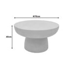 Τραπέζι σαλονιού Nuebo MGO κρέμ Φ70x40εκ - Image 4