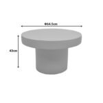 Τραπέζι σαλονιού Umbra  MGO ανοιχτό γκρι Φ64.5x43εκ - Image 4