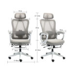 Καρέκλα γραφείου διευθυντή Exeter mesh χρώμα μαύρο 50x58x119-129εκ - Image 12