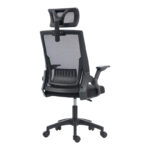 Καρέκλα γραφείου Plymot mesh χρώμα μαύρο 48x58x112-122εκ - Image 2