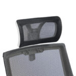 Καρέκλα γραφείου Plymot  λευκή - mesh μαύρο 48x58x112-122εκ - Image 7