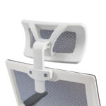 Καρέκλα γραφείου Plymot  λευκή - mesh μαύρο 48x58x112-122εκ - Image 8