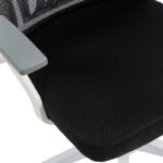 Καρέκλα γραφείου Plymot  λευκή - mesh μαύρο 48x58x112-122εκ - Image 10