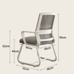 Καρέκλα επισκέπτη Palma mesh μαύρο 46x52x94εκ - Image 9