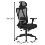 Καρέκλα γραφείου διευθυντή Magida mesh μαύρο 58.5x66x115-125εκ - Image 7
