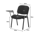 Καρέκλα συνεδρίου με αναλόγιο Lector μαύρο 54x54x78εκ - Image 7